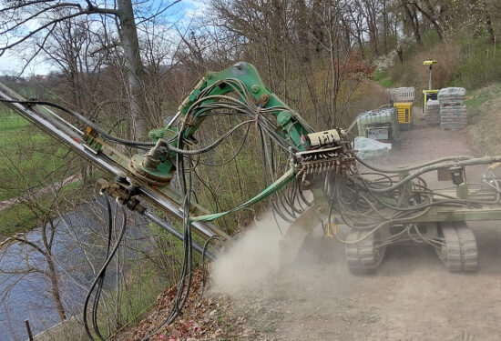 Slope stabilisation in Tiefurt with TITAN micropiles